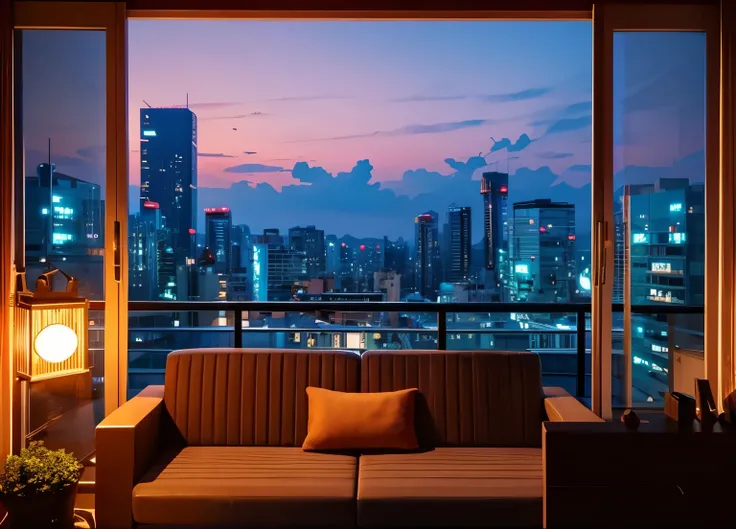 anime scenery of a balcony with a couch and a fire pit, anime background art, anime background, rooftop romantic, HD anime cityscape, beautiful anime scenery, anime scenery, anime movie background, anime landscape wallpapers, 4k anime wallpaper, beautiful ...