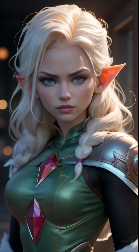 Elfgirl (N:18dragonballz-Elsa frozen Disney  mezclando modelos .) (ultra FUSIÓN de cabello blanco y rosado) Highly detailed CG unity 8k wallpaper, style shot, complex, high detail, dramatic, highest quality movie still image, very detailed, masterpiece, be...