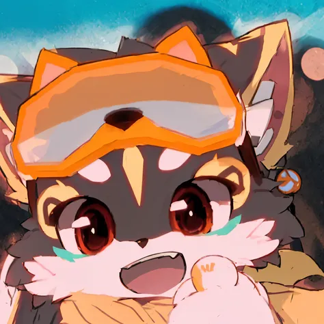 Anime cats with goggles and a scarf on, Sora is a cat, Ferson art, Anime cats, Ferson!!!!, there is nothing, there is nothingmimi, Ferson, League of Legends《chibi》fox in, new software!!!, fox supplements, furry affinity, OMG, Wow wow wow, Kanno, through ne...