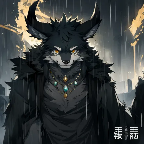 cover_page, Darkness with diamonds falling like rain, Beastmen whose tears become jewels, Express your grief with your whole body, kemono, furry,