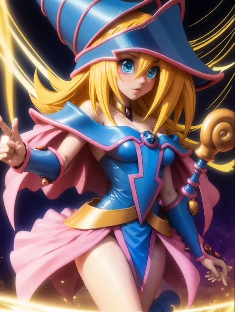 Dark magician gils. Leaving a magic circle. Magia de corazones en el aire.