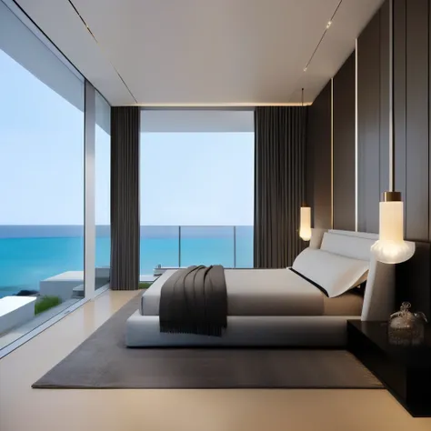 gdmint modern interior design bedroom、ocean view