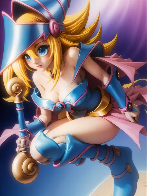 Dark magician gils. Leaving a magic circle. Magia de corazones en el aire.