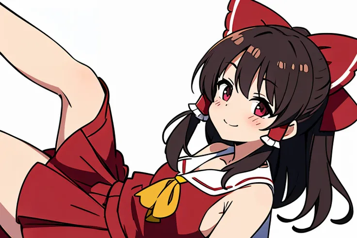 Reimu Hakurei、blush、smile、one girl、solo
