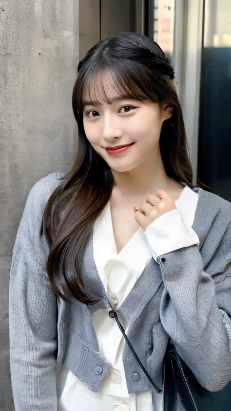(masterpiece, best quality),
1girl, smile, open mouth, smile, waving one hand, from side, looking at viewer, holding leather bag,
BREAK girl, 15yo,(:1.3), black hair, long hair, ponytail with aqua Scrunchie, aqua eyes, (tareme:1.3), (huge breasts:1.1), han...