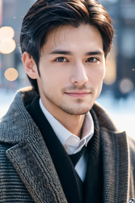 photorealsitic, 8k full body portrait, a handsome, a 25-year-old man, a charming expression, detailed face details, tokyocty, wi...