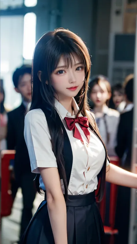 A group of beautiful girls in school uniforms boxing、Supermodel、group of beautiful girls、girl hitting a man、strong girl、blazer uniform、mini skirt、Army of girls vs guys、girls lynching a man、cute girls hitting guys、assault、female dominance、bullying、女の子によるass...