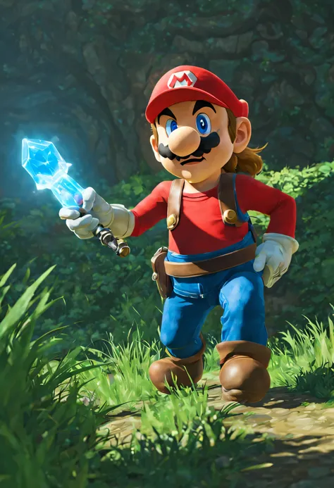 super mario in the game breath of the wild, the legend of zelda