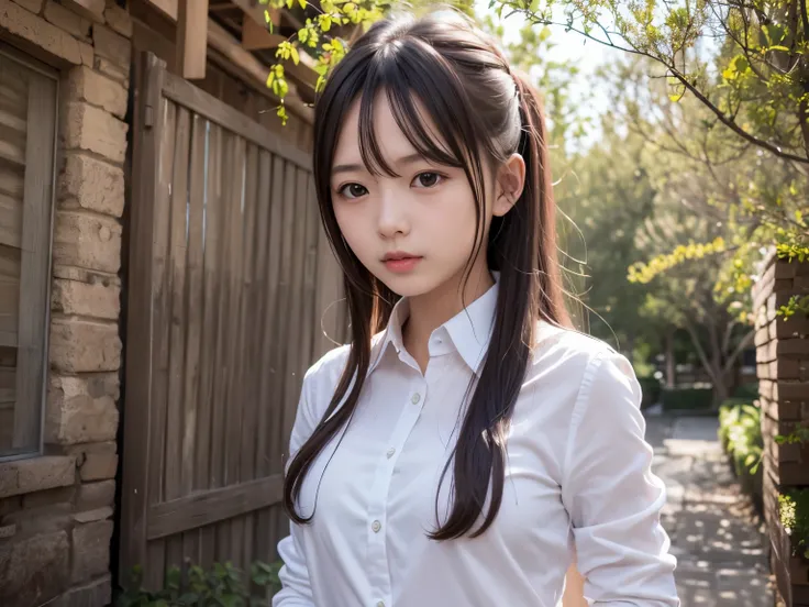 1 girl, 一人in,(highest quality),(masterpiece:1.1), whole body, looking for_in_viewer, dynamic angle, school uniform, cute, beautiful facial skin,