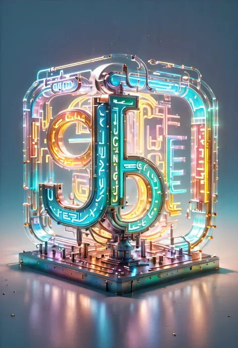 pastel tones，light style，Comfortable and calm，nature，Warm and comfortable，garden，Super detailed masterpiece，Dynamic，amazing quality，漂浮超大型空灵English alphabet，Font design，English alphabet，(Legendary energy light letters:1.5)，liquid metal文字，copper plate engrav...