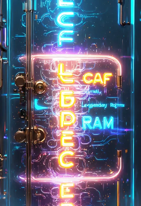 Super detailed masterpiece，Dynamic，amazing quality，Floating super large ethereal text，(Legendary energy light text:1.5)，liquid metal，copper plate engraving，Sci-fi transparent ethereal text，Metallic feeling，Retro cyberpunk，Surrealism，Arthur effect, Transpar...