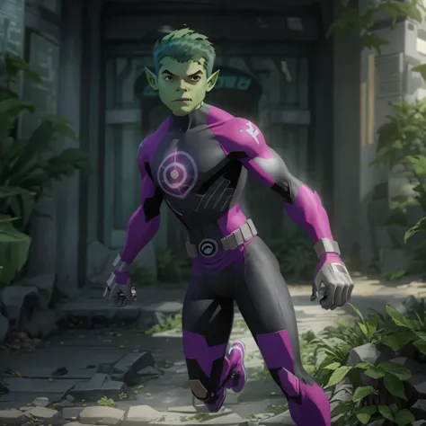 full body image, dc comics, beast boy, photo-realistic, octane render, unreal engine, ultra-realistic