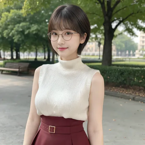 (highest quality、table top、8k、best image quality、Award-winning work)、one beautiful woman、25 years old、(alone:1.1)、perfect beautiful composition、(big and full breasts:1.1)、that&#39;s right、(emphasize body line:1.1)、( Berry short cut hair:1.1)、(Perfect white...