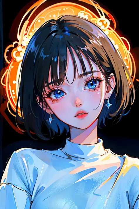 (8K wallpaper unified with ultra-detailed CG, masterpiece, top quality, ultra-detailed), (best lighting, best shadows, extremely delicate and beautiful), she is a bit angry. Shes wearing a sloppy sweatshirt and a cap. Her very short hair frames her beautif...