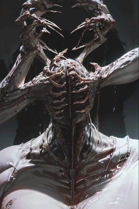 (body horror:1.4), (biomachine:1.3), (bloody:1.2), living being, (colorful:1.2), Hans Giger,  many hands, (zentangle:1.2),
grainy, extremely detailed, intricate detail, dynamic lighting,photorealistic, natural lighting, ,low light,
(masterpiece,detailed,hi...