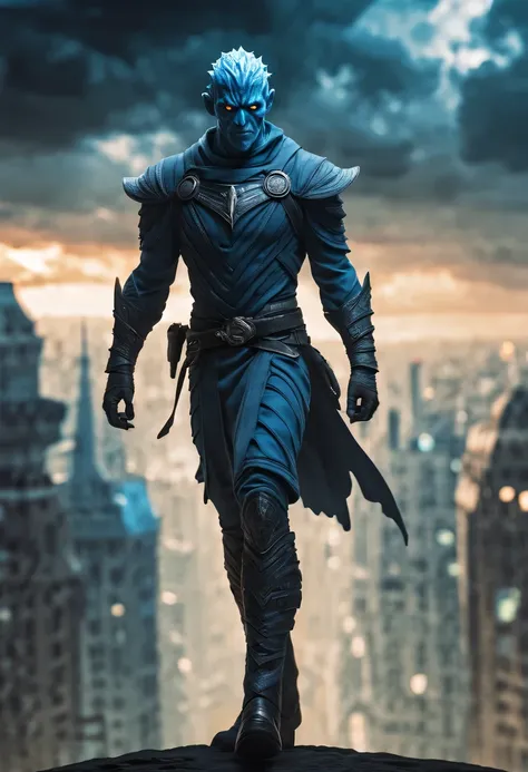 actual photo of raziel (flight:1.3) in dark city, dark fantasy style, ,high resolution, (detailed actual image:1), crazy details...