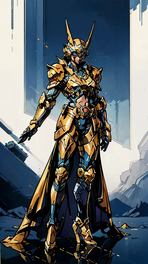 A woman adorned in fantasy-style full-body armor, a crown-concept fully enclosed helmet that unveils only her eyes, a composite layered chest plate, fully encompassing shoulder and hand guards, a lightweight waist armor, form-fitting shin guards, the overa...