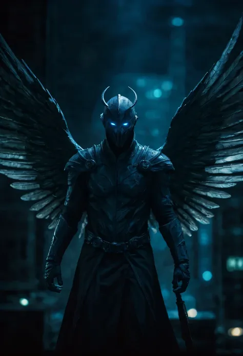 actual photo of raziel (flight:1.3) in dark city, dark fantasy style, ,high resolution, (detailed actual image:1), crazy details...