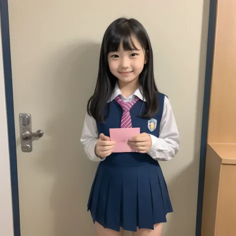 realistic pictures、Highest品質、ultra high resolution、Professional specifications、((とてもロリなprimary school studentの姉妹が手紙を差し出す))、(((Hold the letter with both hands)))、school classroom、sailor suit、belly button、short skirt、primary school student、lolicon、Highest、10...