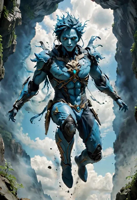 actual photo of raziel  (Jump:1.3) in the sky ,high resolution, (detailed actual image:1), Crazy details, soft, hero, (expressive face, Detailed face:1), (actual:1), (photoactual, photo-actual:1), full color, (3d:1), (Very detailed:1.2), masterpiece, 8K Ul...