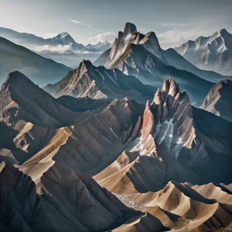 Chinese Modern Building with mountains in background, Epic, Cinematic. best quality, ultra high res, (photorealistic:1.4),, high resolution, detailed, raw photo, sharp re, by lee jeffries nikon d850 film stock photograph 4 kodak portra 400 camera f1.6 lens...