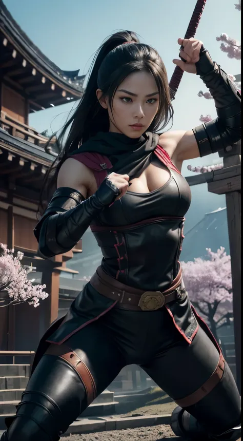 (best quality,4k,8k,highres,masterpiece:1.2),ultra-detailed,(realistic,photorealistic,photo-realistic:1.37),warrior, assassin ,heroine, young  16 year old girl, beautiful detailed eyes, beautiful detailed lips, extremely detailed eyes and face, long eye la...