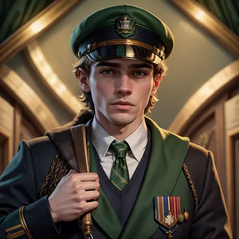 slytherin+the navy corps, military, chief pett officer uniform, young man.