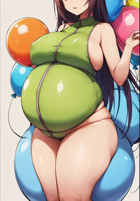 inflation，Pregnant，Extra big belly，The belly is bloated，balloon