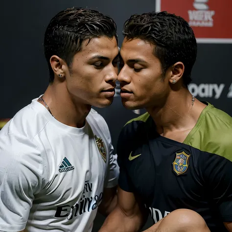 Cristiano ronaldo e neymar se beijando 