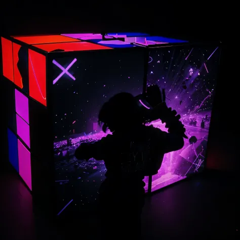 psychedelic style
black light style, vibrant,  cinematic, epic realism,8K, highly detailed rubix cube 