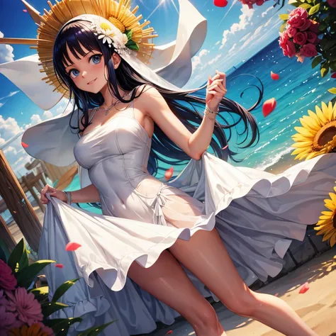 Niko robin from one piece wearing a wedding dress