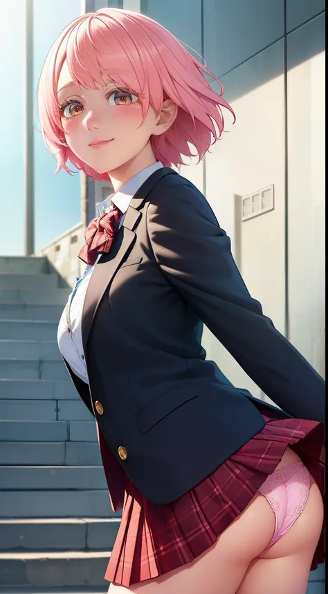 ((table top, highest quality, High resolution, nffsw, perfect pixel, 4k, nffsw, nffsw))), 1 girl, renanatsukawa,pink hair,single, alone, beautiful woman、I could see the whole body、 ((brown eyes, beautiful eyelashes, realistic eyes)), ((detailed face, blush...