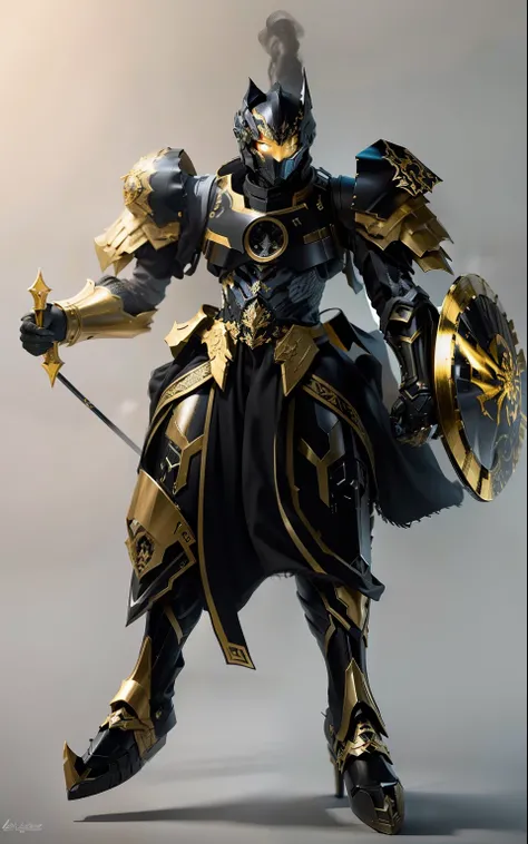 Change color to black gold，some black lines（Ensure its layering and armor texture，Gold is the main color,Same as original）