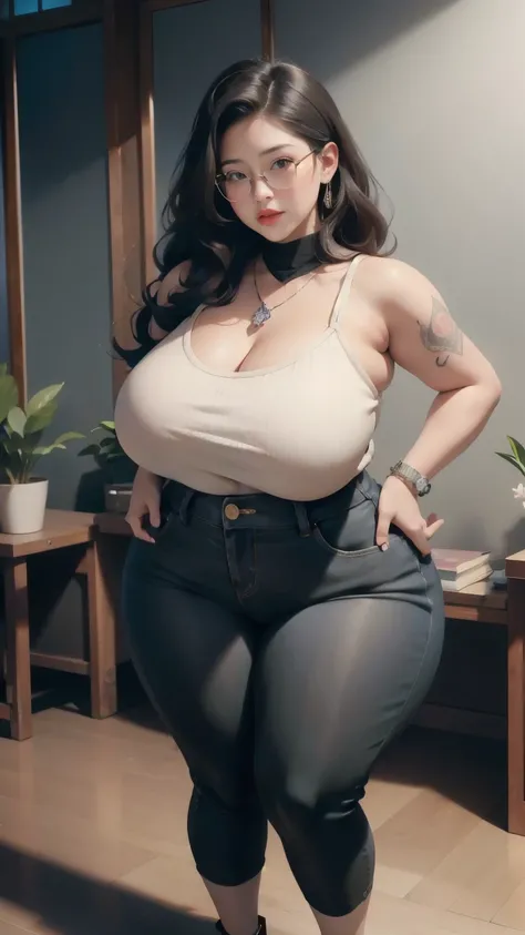 ((best quality)), ((masterpiece)), (detailed), perfect face, Beautiful, mother-in-law, asian-Indonesian , voluptuous, wearing random clothes (formal), In the black room, seductive expression, chubby body, nice body, milf chubby, chinese-Indonesian. Full bo...