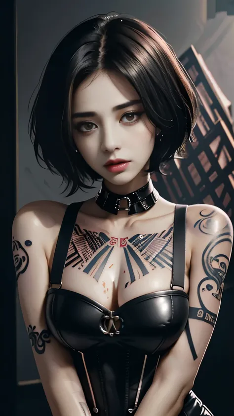 Angry Face, BDSM,slave,Rubber,Black Corset,Bondage,Collar,NSFW,((Best Quality, 8k, Masterpiece:2))), Crisp Focus: 1.2、(Layer Cut, Big:1.3),Beautiful Woman with Perfect Figure: 2、Slender Abs:2、Wet Body:1.6、Highly Detailed Face and Skin Texture、Detailed Eyes...