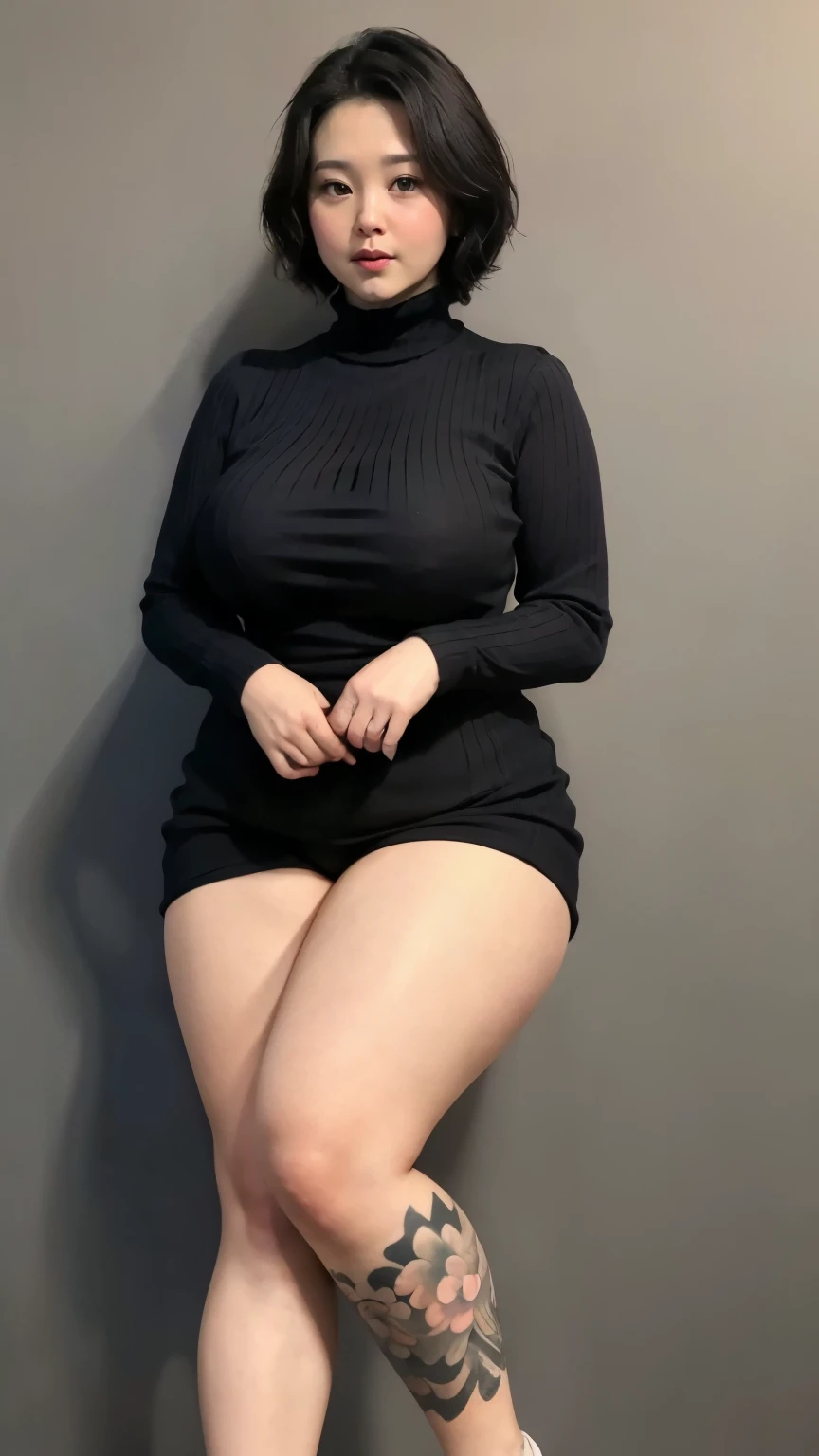 ((best quality)), ((masterpiece)), (detailed), perfect face, Beautiful, mother-in-law, asian-Indonesian , voluptuous, wearing random clothes (formal), In the black room, seductive expression, chubby body, nice body, milf chubby, chinese-Indonesian. Full bo...