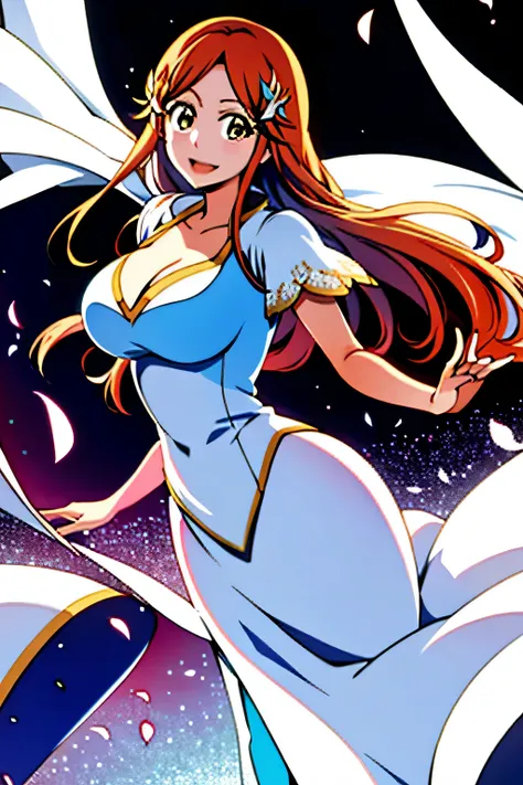 Orihime Inoue in a stunning, ethereal depiction with vibrant colors, exquisite details, and breathtaking light.