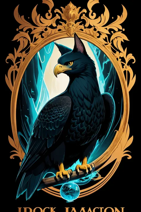 A striking and mysterious dark silhouette of a cat, bearing a remarkable resemblance to the elegant shape of an egg, takes on an awe-inspiring resemblance to the majestic figure of an eagle. The illustration, crafted in a logo masking style, captivates wit...