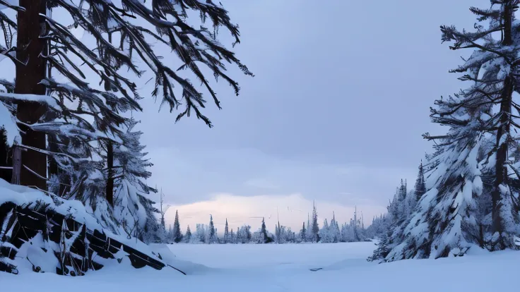 In a post-apocalyptic, winter landscape, a terrible sasquatch stands in front of its enormous cave, rocky and greyish stones, surrounded by snow and under a cloudy sky. The sasquatch creature in with the snow, creating a stark contrast against the desolate...