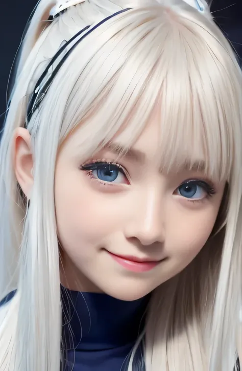 bright look, photorealism, highest quality, Super A high resolution, picture, The most beautiful photos of Nordic girls, cute and beautiful face details, small face, (smile shyly:1.4), (Pueros face_v1:0.008), beautiful bangs, alice in wonderland, 17 years ...