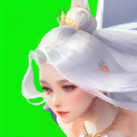 a white hair、Close-up of woman in white dress, White hair floating in the air, 4k HD. snow white hair, flowing white hair, Keda, Baiji haircut hairstyle, White-haired God, Zodiac Girl Knight Portrait, Detail of long white hair, Yun Ling, Light milky white ...