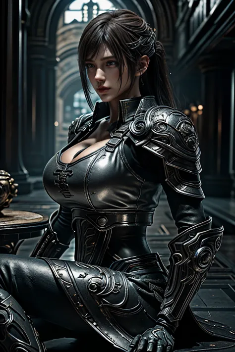 Game art，The best picture quality，Highest resolution，8K，(A bust photograph)，(A bust:1.5)，(Portrait)，(Head close-up)，(Rule of thirds)，Unreal Engine 5 rendering works， (The Girl of the Future)，(Female Warrior)， 
20-year-old girl，An eye rich in detail，(Big br...