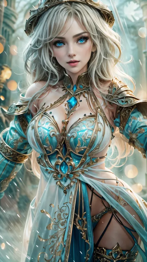 (RAW shooting:1.5, Photoreal:1.5, 8k, highest quality, masterpiece, ultra high resolution), magical world, perfect dynamic composition, Mysterious:1.3, Highly detailed skin and facial textures:1.3, Cute and sexy slim female wizard, beautiful and aesthetic,...