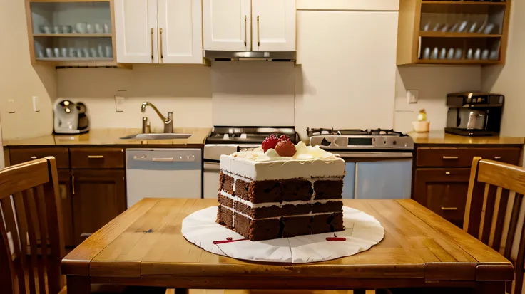 Kitchen table full of cake and cookies in neat position 