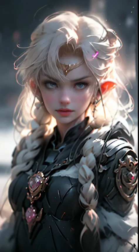 Elfgirl (rose quartz SU-Elsa frozen Disney  mezclando modelos .) (ultra FUSION of white and pink hair) Highly detailed CG unity 8k wallpaper, style shot, complex, high detail, dramatic, highest quality movie still image, very detailed, masterpiece, best qu...