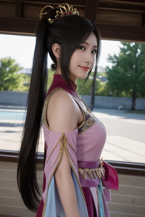 diaochan from sangoku musou 8,超reality的な,hair ornaments,perfect diaochan costume,twin tails、masterpiece、1 cute girl、17 year old ...