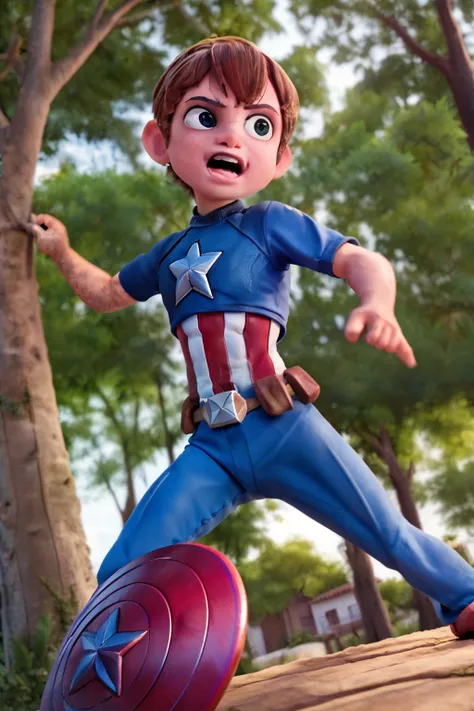 menino, (((4 anos de idade))), captain america 8k, high definition, rosto detalhado, rosto detalhado, olhos detalhados, terno de...