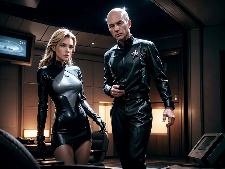 captain jean-luc picard and seven of nine from star trek, uss enterprise, borg

tags: captain jean-luc picard, seven of nine, us...