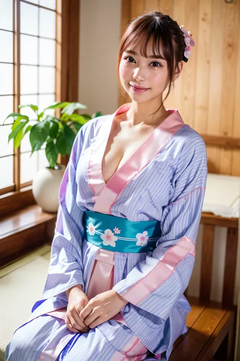 (night:1.7), east asian architecture, 1 female,sitting on the tatami, ブルネットcolorの髪,(eyeの間の毛), lip flap, ,beautiful fingers,beautiful long legs,beautiful body,cute nose,beautiful character design,Flawlessエース、Flawless,looking at the viewer,(innocent_big_eye:...