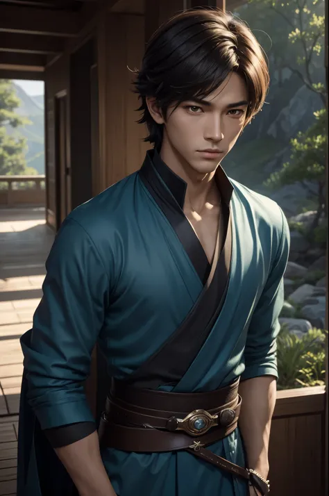 8K,ビーチに立つ革のジャケットを着たsuper handsome princeの画像, super handsome prince(like the real thing),Jacen Solo, by ヤン・J, Inspired by Raymond Han, handsome prince of demon slayer art, Caleb resigns from important position, handsome anime pose, Inspired by Adam Dalio Ki...